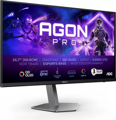 Photo de Ecran 27" AOC Agon Pro AG276QZD2 OLED Quad HD 240Hz (Noir)