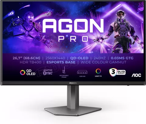 Photo de Ecran 27" AOC Agon Pro AG276QZD2 OLED Quad HD 240Hz (Noir)
