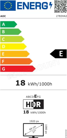 Photo de Ecran 27" AOC Basic B3 27B3HA2 Full HD 120Hz (Noir)
