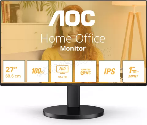 Photo de Ecran 27" AOC Basic B3 27B3HA2 Full HD 120Hz (Noir)