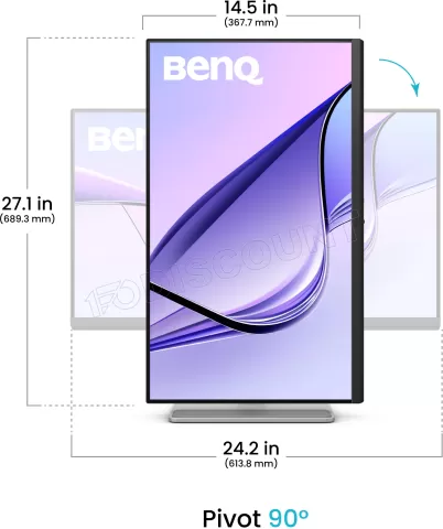Photo de Ecran 27" BenQ MA270UP Mac 4K Ultra HD (Argent)