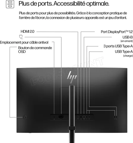 Photo de Ecran 27" HP Série 5 Pro 9D9S0UT Quad HD 100Hz (Noir/Argent)