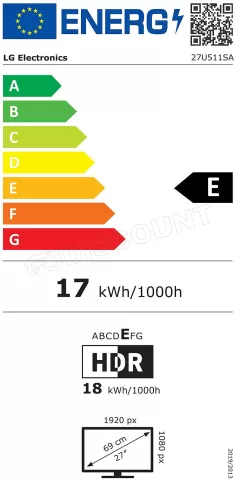 Photo de Ecran 27" LG 27U511SA-W Full HD 100Hz (Blanc)