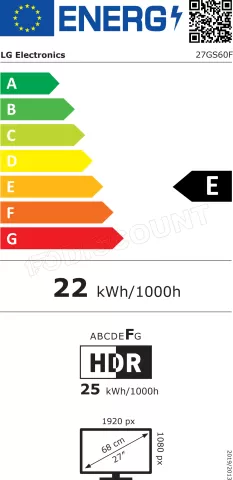 Photo de Ecran 27" LG UltraGear 27GS60F-B Full HD 180Hz (Noir)