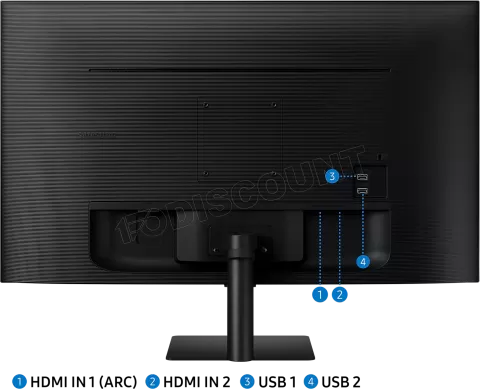 Photo de Ecran 27" Samsung Smart Monitor M50C Full HD (Noir)