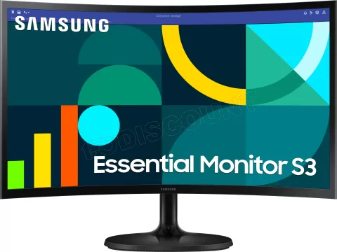 Photo de Ecran incurvé 24" Samsung Essential S3 S36GD Full HD 100Hz (Noir)