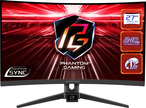 Photo de Ecran incurvé 27" ASRock Phantom Gaming PG27F15RS1A Full HD (Noir) 240Hz