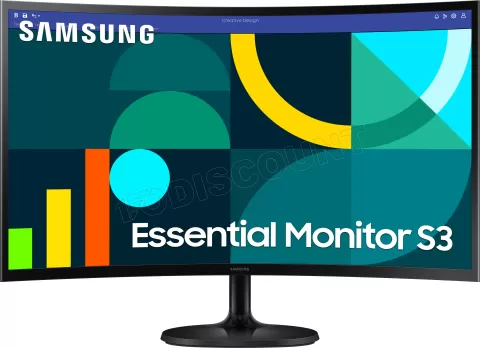Photo de Ecran incurvé 27" Samsung Essential S3 S36GD Full HD 100Hz (Noir)