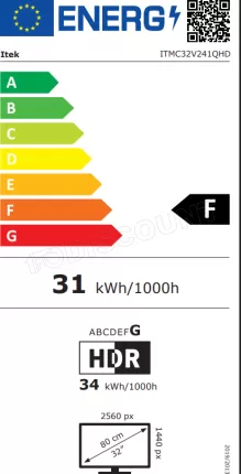 Photo de Ecran incurvé 32" iTek GGC Quad HD (Noir) 240Hz
