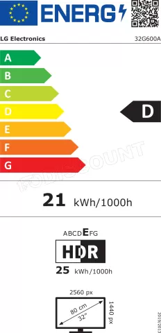 Photo de Ecran incurvé 32" LG UltraGear 32G600A-B Quad HD 180Hz (Noir)