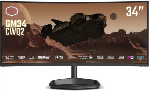 Photo de Ecran incurvé 34" Cooler Master GM34-CWQ2 UWQHD 165Hz (Noir)