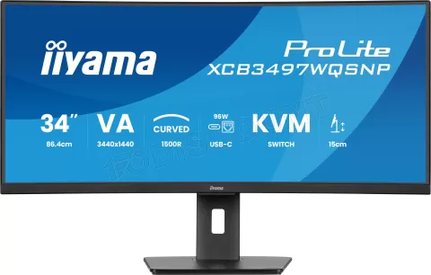 Photo de Ecran incurvé 34" Iiyama ProLite XCB3497WQSNP-B1 UWQHD 120Hz (Noir)