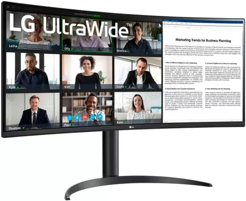 Photo de Ecran incurvé 34" LG UltraWide 34WR55QK-B UWQHD 100Hz (Noir)