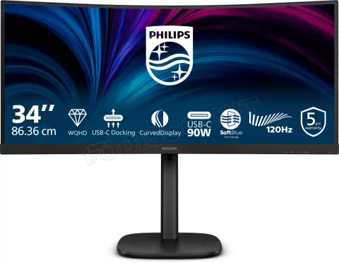 Photo de Ecran incurvé 34" Philips B-Line 34B2U3600C WQHD 120Hz (Noir)