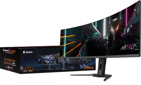 Photo de Ecran incurvé 49" Gigabyte Aorus CO49DQ OLED 5K Dual QHD 144Hz (Noir)