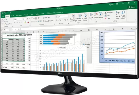 Photo de Ecran LED 25" LG 25UM58/P (21:9) - 2560x1080