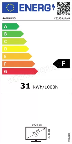 Photo de Ecran LED 32" incurvé Samsung LC32HG70QQUXEN WQHD 144hz
