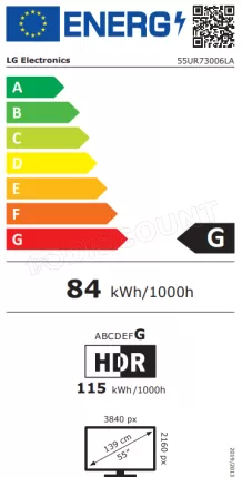 Photo de Ecran/TV 55" LG 55UR7300 4K Ultra HD (Noir)