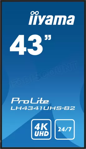 Photo de Ecran/TV Professionnel 43" Iiyama ProLite LH4341UHS-B2 4K Ultra HD (Noir)