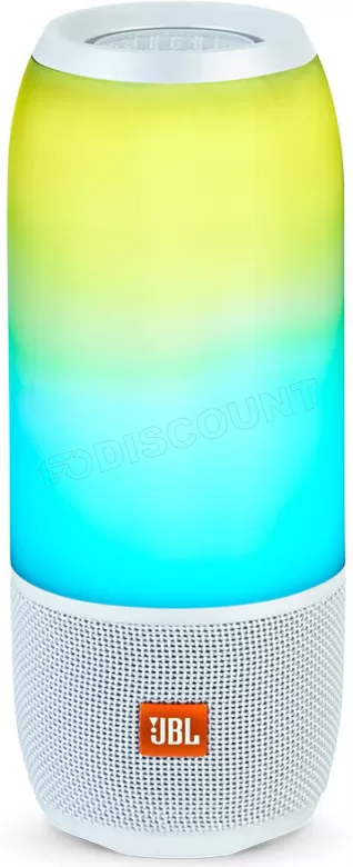 Enceinte nomade Bluetooth JBL Pulse RGB (Blanc) à prix bas