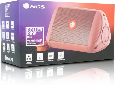 Photo de Enceinte nomade Bluetooth NGS Roller Ride (Rouge)
