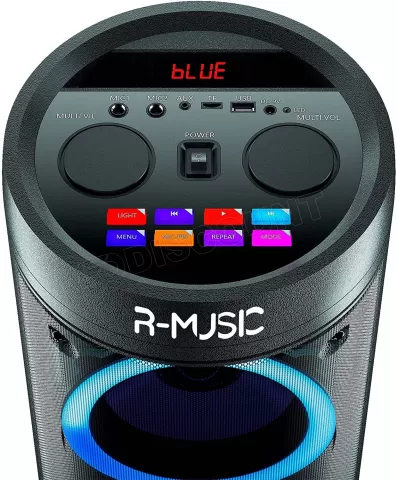 Photo de Enceinte nomade Bluetooth R-Music Booster Party LED (Noir)