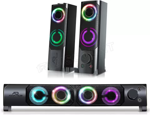 Photo de Enceintes 2 en 1 Advance SoundPhonic 2.0 RGB (Noir)