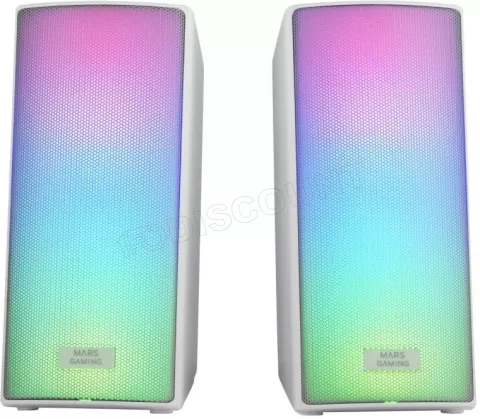 Photo de Enceintes Bluetooth Mars Gaming MS-RGB2 (Blanc)