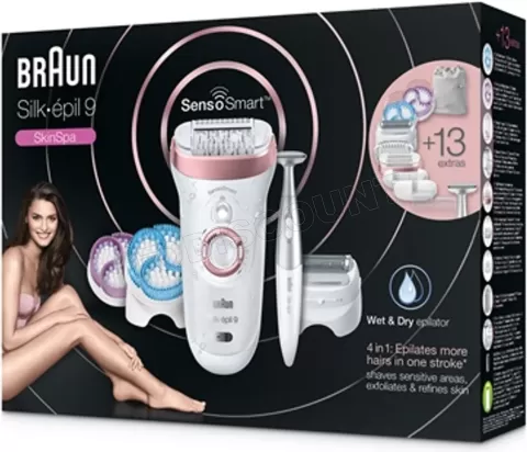 Photo de Epilateur Braun Silk-Epil 9 9/980 SkinSpa SensoSmart (Rose/Or)