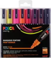 Photo de Etui de 8 marqueurs Posca PC5M - Couleurs chaudes
