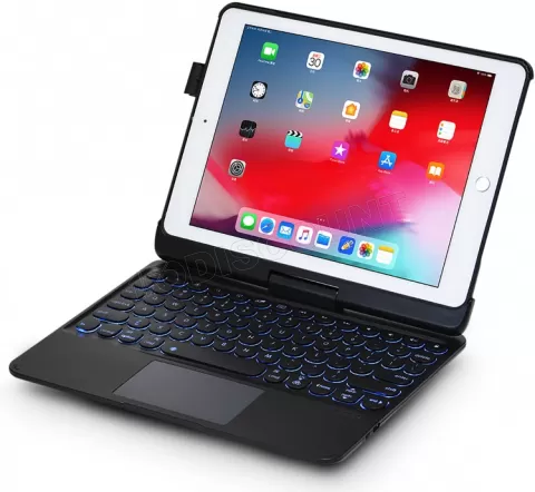 Photo de Étui de protection à rabat universel Urban Factory Unee pour iPad 10,2"max avec clavier Bluetooth (Noir)