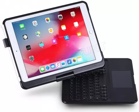 Photo de Étui de protection à rabat universel Urban Factory Unee pour iPad 10,2"max avec clavier Bluetooth (Noir)