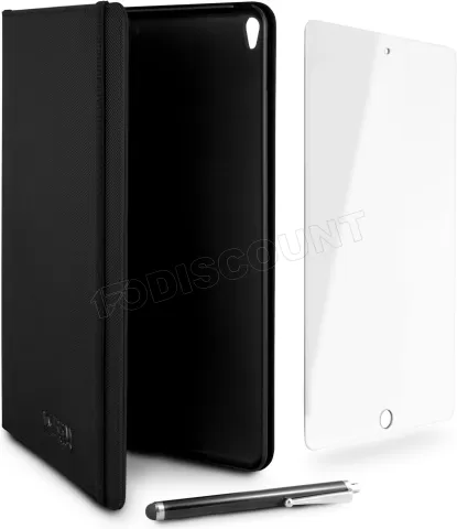 Photo de Étui de protection à rabat Urban Factory Weedee pour iPad Air 10,2" Avec stylet et verre de protection (Noir)