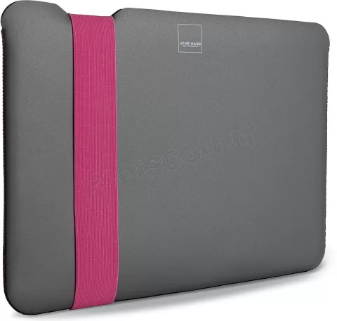 Photo de Etui de protection (Housse) Acme Made Skinny Sleeve pour MacBook Pro 15" (Gris/Rose)
