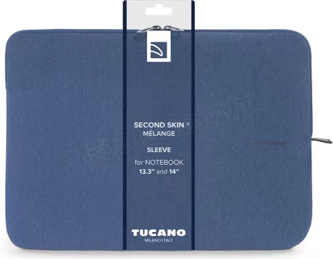 Photo de Étui de protection (Housse) Tucano Mélange pour ordinateur portable 14" max (Bleu)