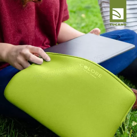 Photo de Étui de protection (Housse) Tucano Second Skin Colore pour ordinateur portable 14" max (Vert)