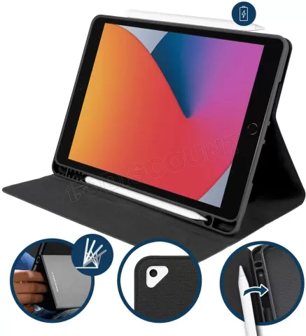 Photo de Étui de protection (Housse) Tucano Up Plus pour tablette Apple Ipad 10.2" / Ipad Air 10.5" (Noir)