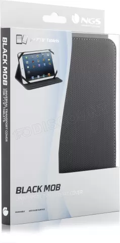 Photo de Étui de protection universelle à rabat NGS Mob pour tablettes 8"max (Noir)