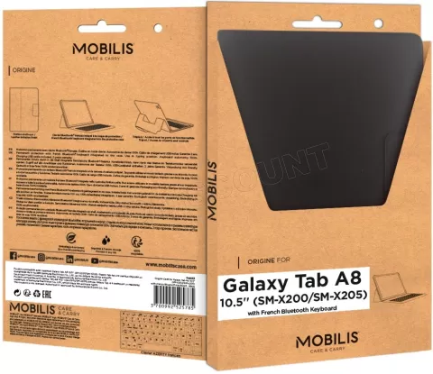 Photo de Etui rabat Mobilis pour Samsung Galaxy Tab A8 10,5'' avec Clavier Bluetooth (Noir)