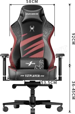 Photo de Fauteuil 1stPlayer Duke (Noir/Rouge)