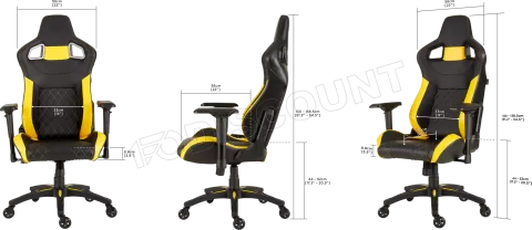 Photo de Fauteuil Corsair T1 Race 2018 (Noir/Jaune)