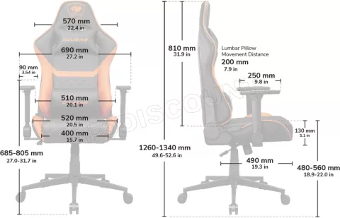 Photo de Fauteuil Cougar Armor One V2 (Noir)