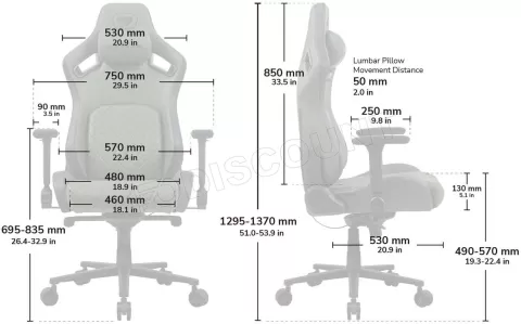 Photo de Fauteuil Cougar Defensor S (Gris)