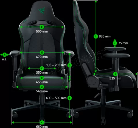Photo de Fauteuil Gamer Razer Enki X (Noir/Vert)