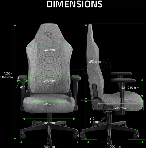 Photo de Fauteuil Gamer Razer Iskur V2 X (Gris)