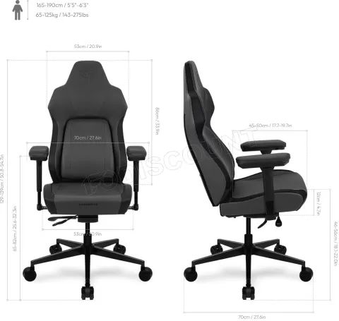 Photo de Fauteuil Gamer ThunderX3 Core Modern (Bleu)