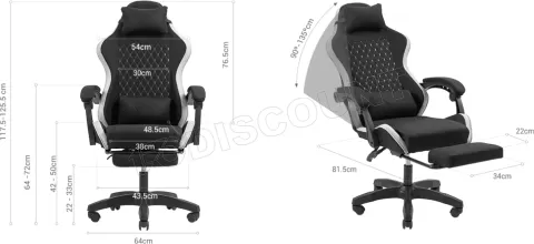 Photo de Fauteuil Mars Gaming MGC-X Fabric (Noir)