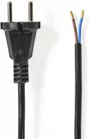 Photo de Fil électrique Nedis Type F (CEE 7/7) bipolaire 7m (Noir)