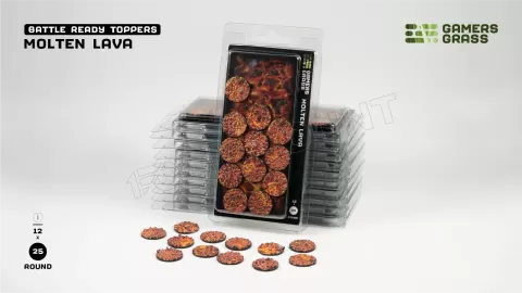 Photo de Gamers Grass - Molten Lava : Round 25mm (x12)