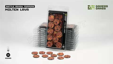 Photo de Gamers Grass - Molten Lava : Round 28mm (x10)